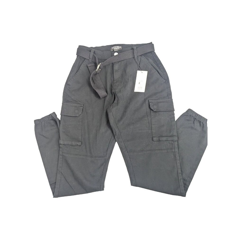 Streetwear Society Women’s S/P Black High Rise‎ Skinny Cargo NWT